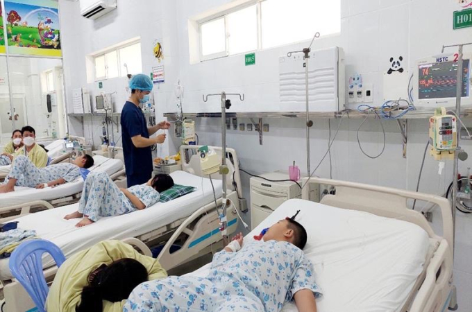 Bệnh nhi đang điều trị tại Bệnh viện ở Đồng Nai.