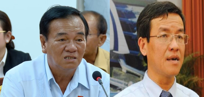 cựu Bí thư Tỉnh ủy Đồng Nai Trần Đình Thành (trái) và cựu Chủ tịch UBND tỉnh Đồng Nai Đinh Quốc Thái (phải).