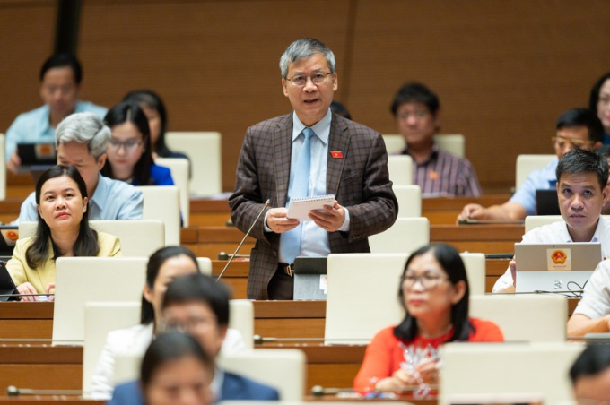 Đại biểu Nguyễn Anh Trí phát biểu tại phiên họp.