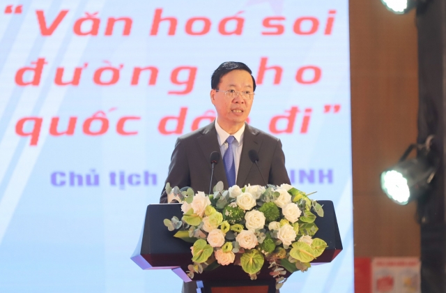 Chủ tịch nước Võ Văn Thưởng dự Hội nghị đại biểu Nhà văn lão thành Việt Nam lần thứ nhất