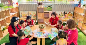 Xây thư viện xanh, TNS Holdings mang niềm vui đọc sách cho trẻ thơ