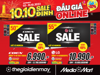 MediaMart siêu sale 50% hàng điện máy, công nghệ dịp 10.10