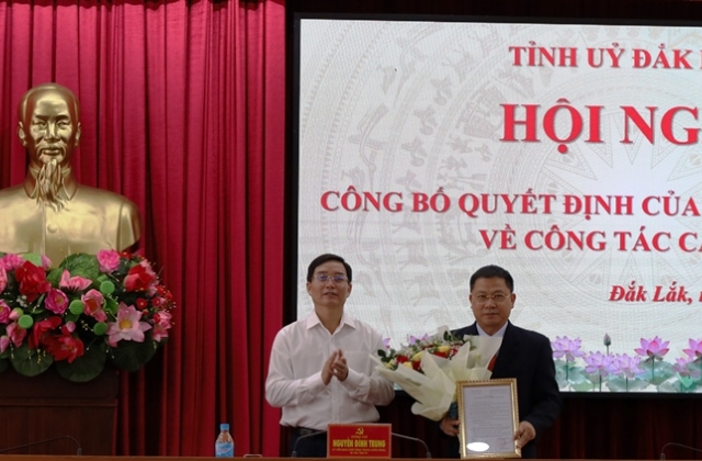 Ông Trần Trung Hiển giữ chức vụ Trưởng Ban Nội chính Tỉnh ủy Đắk Lắk