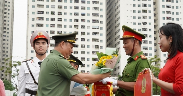 Hà Nội: Tưng bừng Hội thi Điều lệnh, quân sự, võ thuật CAND năm 2023