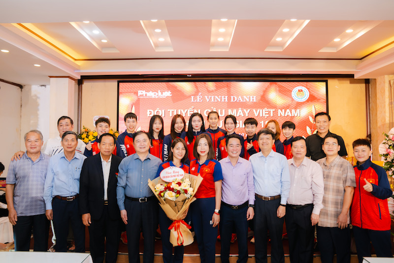 Báo Pháp luật Việt Nam tổ chức lễ vinh danh Đội tuyển Cầu mây Việt Nam tham dự ASIAD 19.