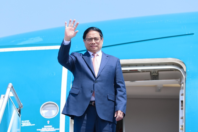 Thủ tướng Chính phủ Phạm Minh Chính lên đường dự Hội nghị cấp cao ASEAN-GCC và thăm Saudi Arabia - Ảnh: VGP/Nhật Bắc