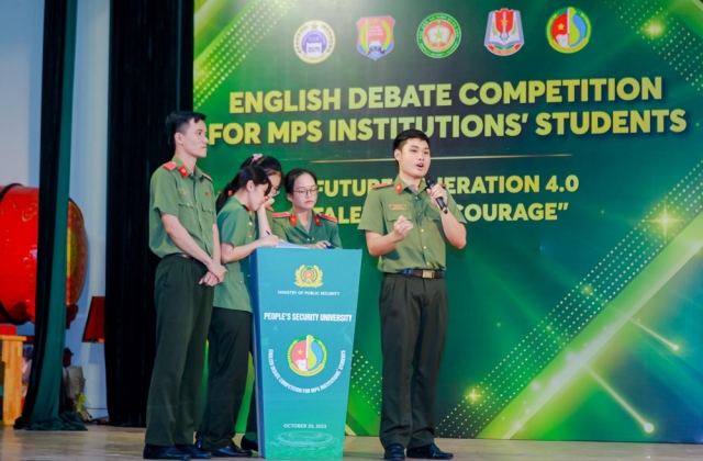 Học viện An ninh nhân dân “ẵm” giải Nhất cuộc thi tranh biện bằng tiếng Anh