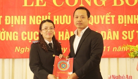 Nghệ An: Trao quyết định bổ nhiệm Cục trưởng Cục Thi hành án dân sự
