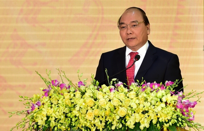 Thủ tướng Nguyễn Xu&acirc;n Ph&uacute;c ph&aacute;t biểu tại buổi lễ.