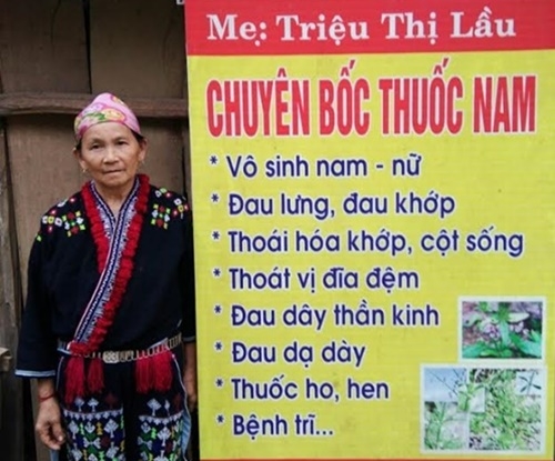 Bảng hiệu thuốc Mẹ Triệu Thị Lầu
