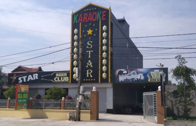 Hiện trường qu&aacute;n karaoke Star ở huyện Tứ Kỳ (Hải Dương) nơi xảy ra vụ &aacute;n mạng.