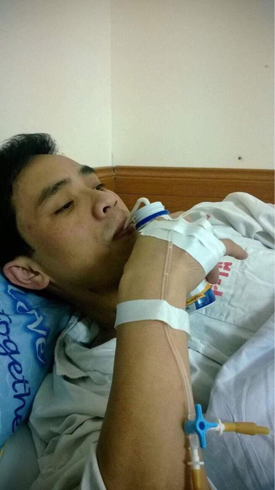 Anh Nguyễn C&ocirc;ng Hiếu đ&atilde; qua cơn nguy kịch nhưng tổn hại đến 77% sức khỏe.