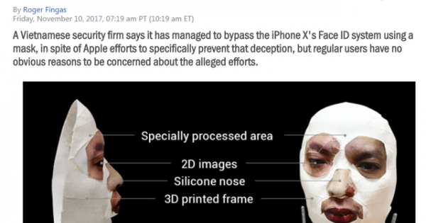 Báo nước ngoài "ca ngợi" Bkav chế tạo mặt nạ đánh lừa được Face ID trên iPhone X