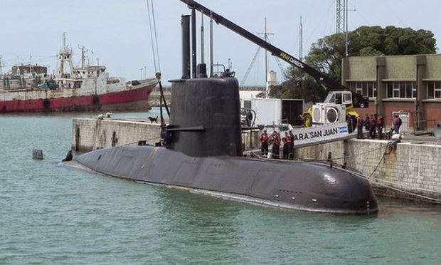 T&agrave;u ngầm ARA San Juan tại cảng. Ảnh: Wikipedia