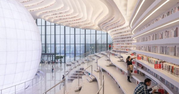 Choáng ngợp trước kiến trúc độc đáo của thư viện “nhãn cầu”