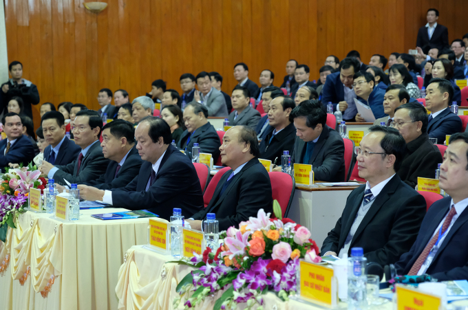 Thủ tướng Nguyễn Xu&acirc;n Ph&uacute;c tham dự Hội nghị x&uacute;c tiến đầu tư tỉnh H&agrave; Giang. (ảnh: Baochinhphu.vn)