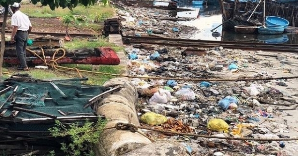 Quảng Ngãi: Rác thải ngập tràn Cảng cá Sa Huỳnh
