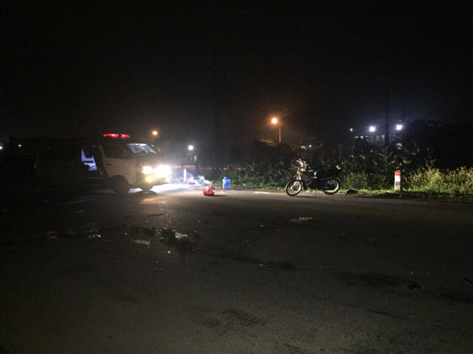 Hiện trường vụ tai nạn xảy ra tại địa b&agrave;n huyện Nghi Lộc khiến 3 người tử vong tại chỗ (ảnh Gia Quyết).