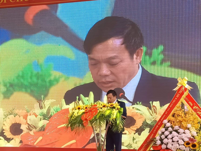 Thầy&nbsp;Đỗ Thuận Tuấn - Hiệu trưởng nh&agrave; trường&nbsp;đang ph&aacute;t biểu tại lễ kỷ niệm.