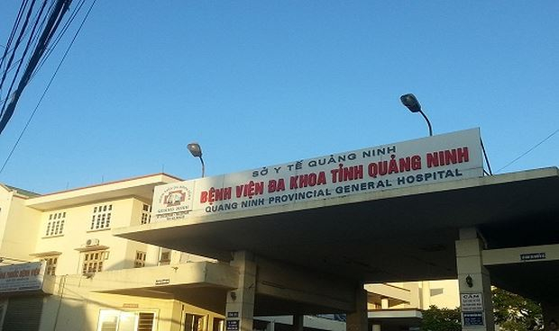 BV Đa khoa tỉnh Quảng Ninh nơi hai ch&aacute;u b&eacute; được cấp cứu.