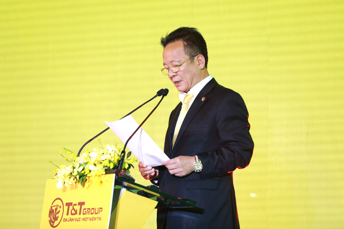 Ông Đỗ Quang Hiển, Chủ tịch HĐQT kiêm Tổng Giám đốc Tập đoàn T&amp;amp;T Group phát biểu tại buổi lễ