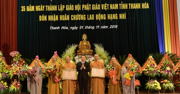 Giáo hội Phật giáo Việt Nam tỉnh Thanh Hoá đón nhận huân chương lao động hạng Nhì