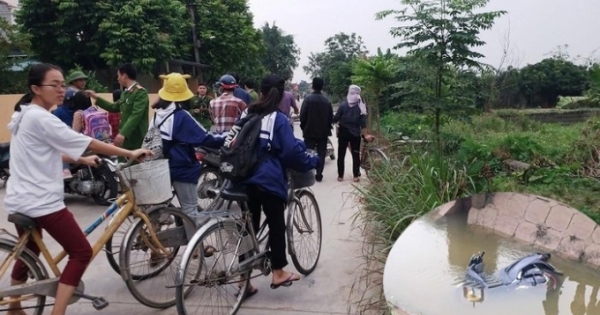 Nghệ An: Bàng hoàng phát hiện thi thể người đàn ông cùng chiếc xe máy ở mương nước