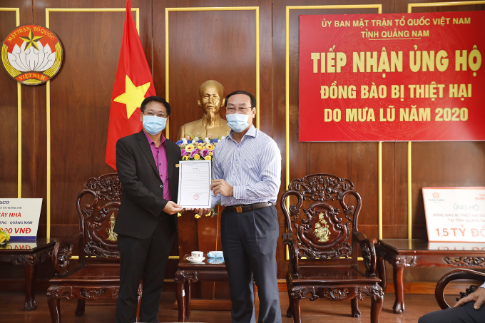 Ông Võ Xuân Ca - Chủ tịch UB MTTQ Việt Nam tỉnh Quảng Nam gửi thư cảm ơn  đến Tập đoàn Hưng Thịnh.