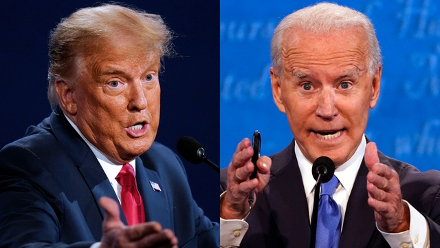Tổng thống Mỹ Donald Trump (trái) và ứng viên tổng thống đảng Dân chủ Joe Biden (Ảnh: Reuters)