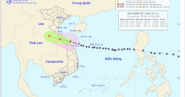 Bão số 13 đi vào các tỉnh từ Hà Tĩnh đến Thừa Thiên Huế gây mưa lớn