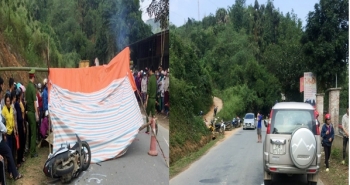 [Clip]: Ô tô Ford Everest va chạm với xe máy khiến 2 người tử vong ở Hà Giang