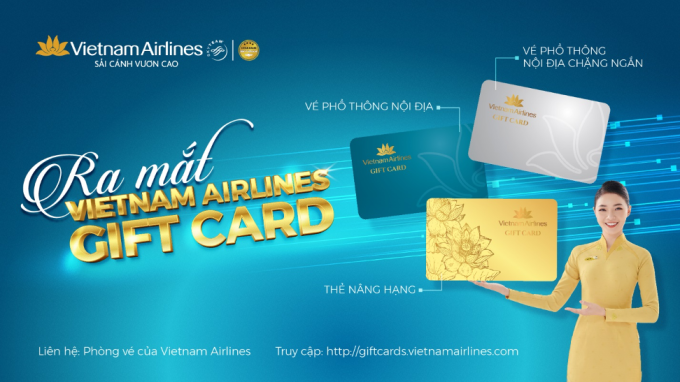Vietnam Airlines ra mắt thẻ quà tặng dịch vụ hàng không. (Ảnh: VNA)