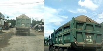 Đắk Lắk: Xe chở vật liệu xây dựng quá tải "hành" dân ở huyện Krông Pắc