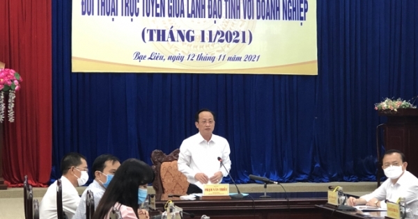 Chủ tịch tỉnh Bạc Liêu đối thoại trực tuyến với doanh nghiệp