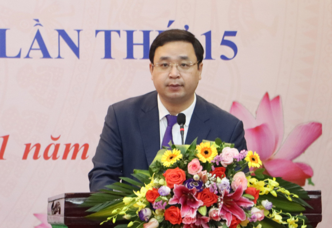 Giám đốc Sở GD&amp;amp;ĐT Nguyễn Thế Sơn phát biểu tại Lễ kỷ niệm.