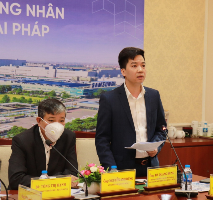 Ông Hà Quang Hưng – Phó Cục trưởng Cục Quản lý nhà và thị trường bất động sản (Bộ Xây dựng).