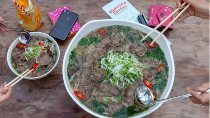 Phở - món ăn nổi tiếng của Việt Nam. Ảnh: Vietnamese Foodies