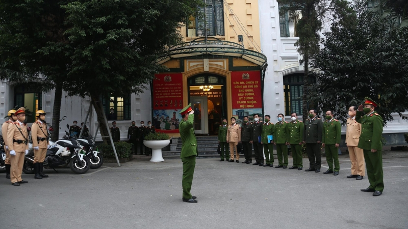 Công an Hà Nội ra quân cao điểm trấn áp tội phạm dịp Tết Nguyên đán Quý Mão 2023.