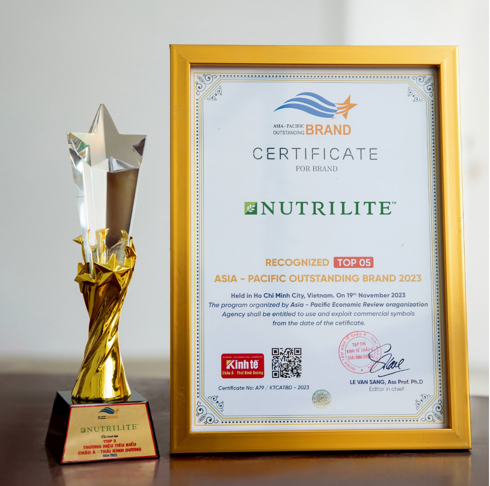 Sở hữu giải thưởng này đồng nghĩa với việc Nutrilite đã được xét duyệt kỹ lưỡng trên 07 tiêu chí
