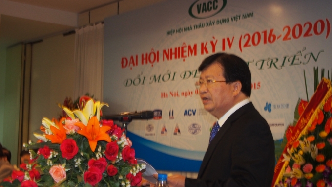 &Ocirc;ng Trịnh Đ&igrave;nh Dũng, Bộ trưởng Bộ X&acirc;y Dựng ph&aacute;t biểu tại Đại hội.
