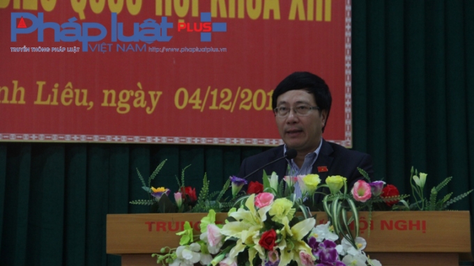 Ph&oacute; Thủ tướng Phạm B&igrave;nh Minh ph&aacute;t biểu tại Hội nghị.