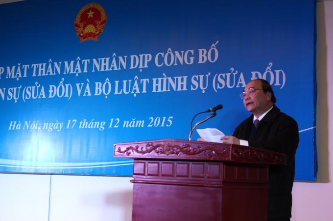 Ph&oacute; Thủ tướng Nguyễn Xu&acirc;n Ph&uacute;c đề nghị Bộ Tư ph&aacute;p khẩn trương tr&igrave;nh Ch&iacute;nh phủ kế hoạch triển khai 2 bộ luật v&agrave; đ&ocirc;n đốc việc triển khai thực hiện.