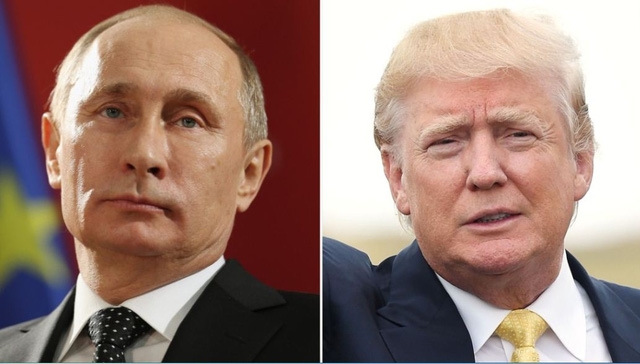 Tổng thống Nga Vladimir Putin (tr&aacute;i) v&agrave; Tổng thống đắc cử Mỹ Donald Trump (Ảnh: Getty).