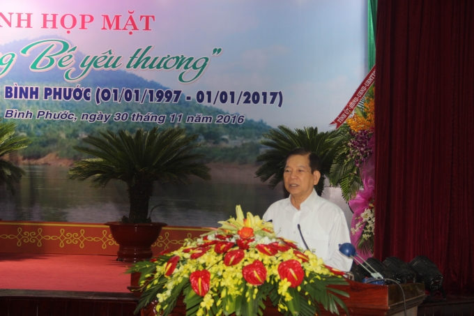 Nguy&ecirc;n Chủ tịch nước Nguyễn Minh Triết ph&aacute;t biểu tại buổi họp mặt.
