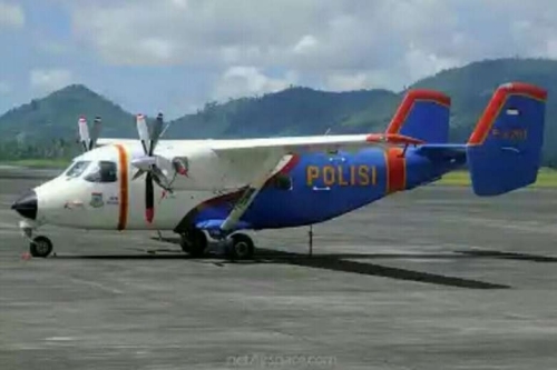 M&aacute;y bay M-28 Skytruck của Indonesia. (Ảnh: RiauIslandsPolice)