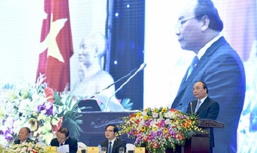 Thủ tướng Nguyễn Xu&acirc;n Ph&uacute;c ph&aacute;t biểu tại Đại hội.