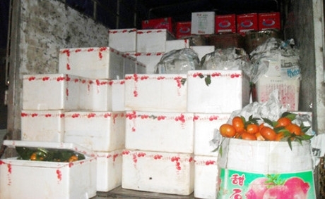 Quảng Ninh: Thu giữ và tiêu hủy 2,8 tấn cá chim, trái cam không rõ nguồn gốc