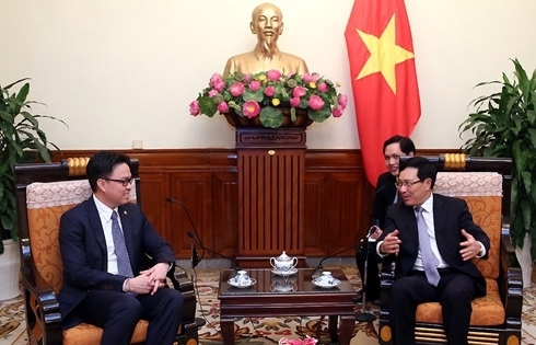 Phó Thủ tướng Phạm Bình Minh tiếp Đại sứ Campuchia Prak Nguon Hong