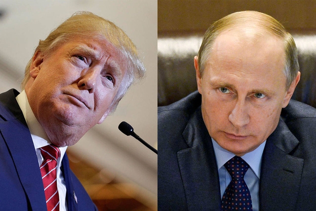 Tổng thống đắc cử Mỹ Donald Trump (tr&aacute;i) v&agrave; Tổng thống Nga Vladimir Putin (Ảnh: WSJ).