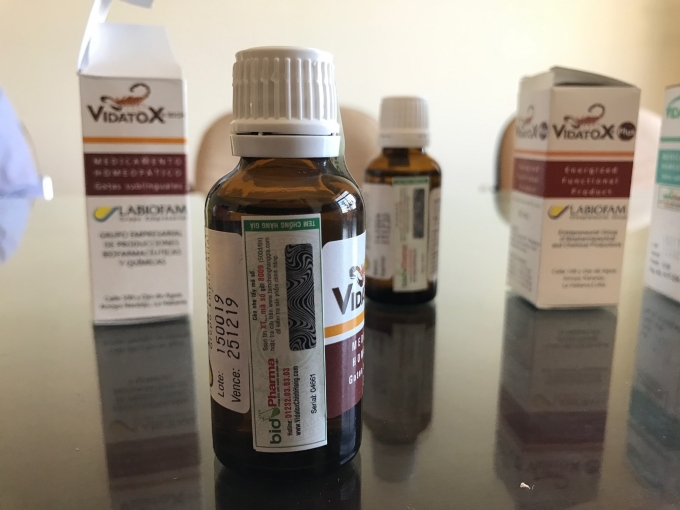 Một trong nhiều sản phẩm Vidatox được cho l&agrave; giả.